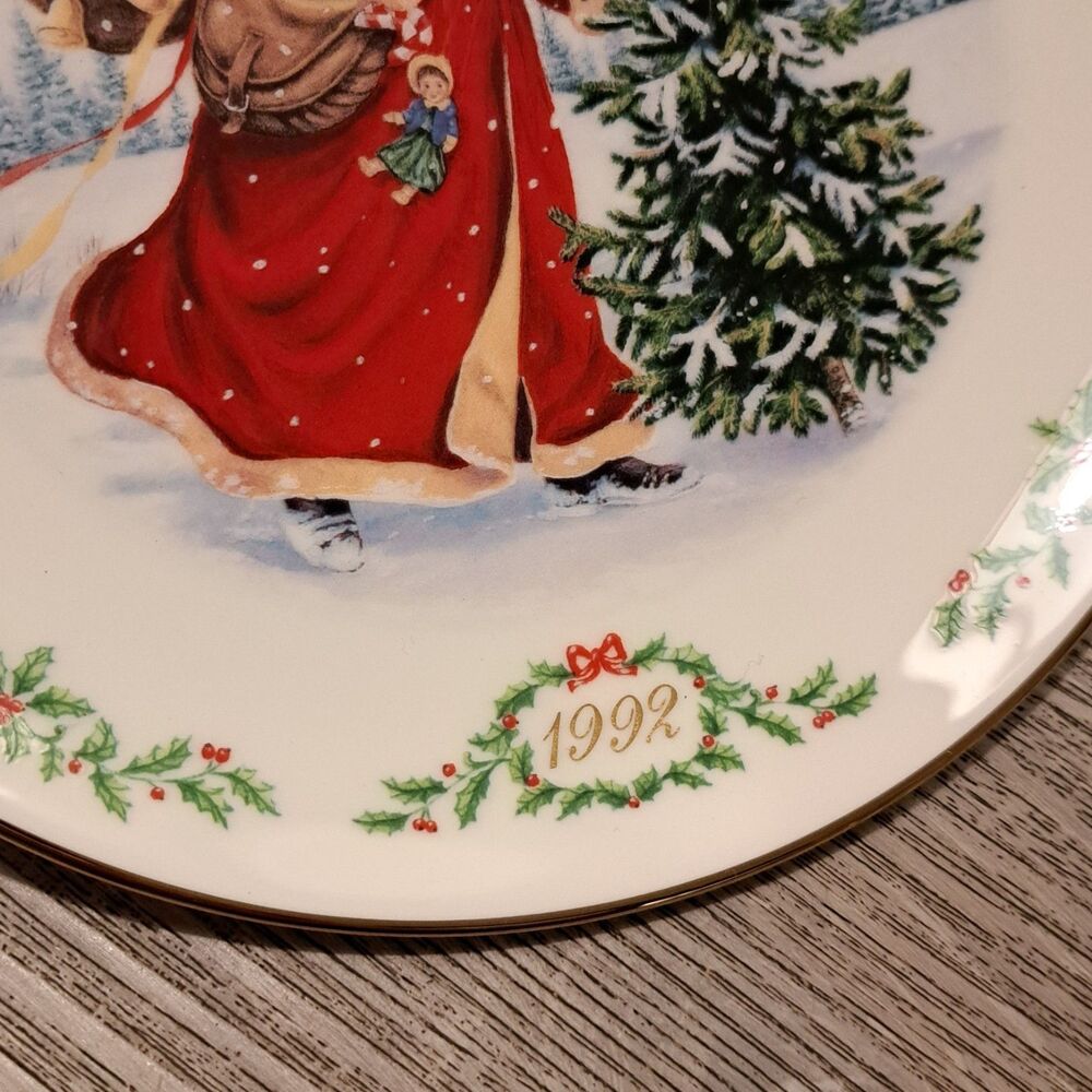 Vintage Lenox international Santa Claus Series 1992 KRIS KRINGLE Christmas Plate - Picture 3 of 7